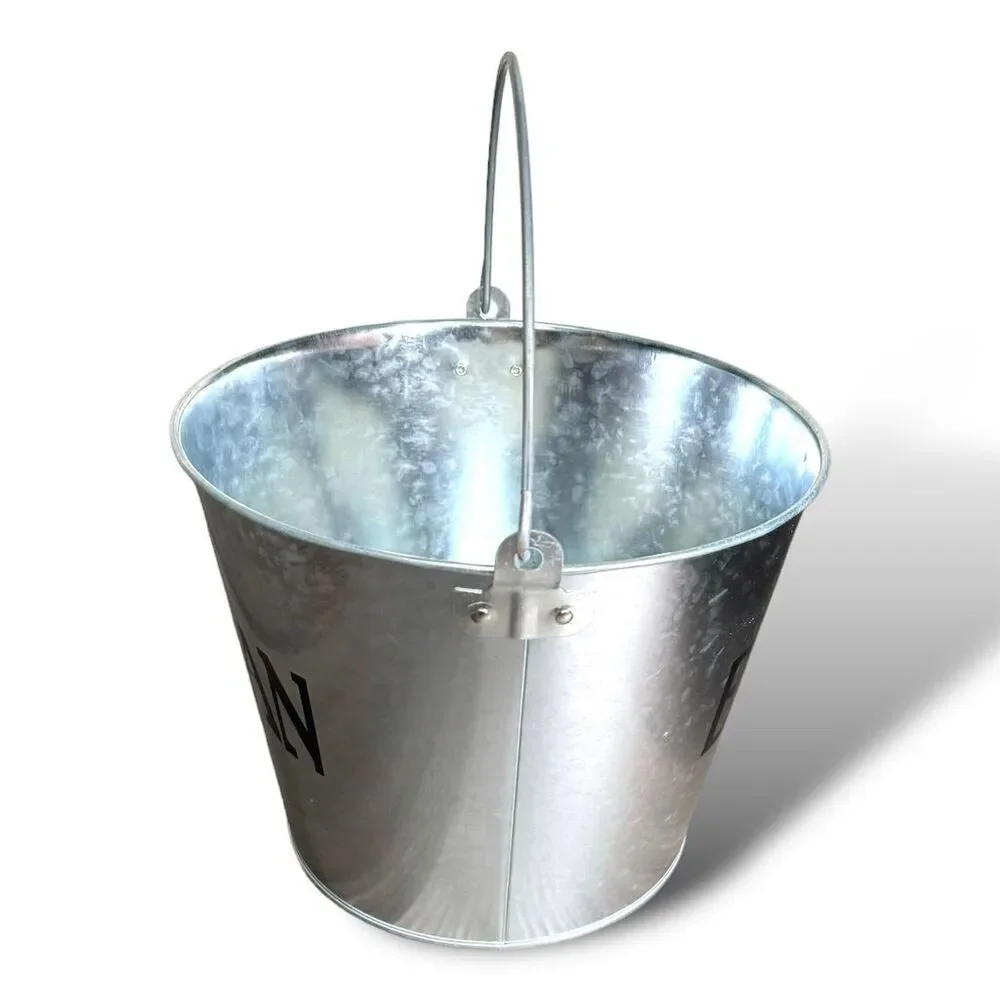 Elysian Brewing Silver Metal Ice Bucket with Handle for Parties &‎ BBQs